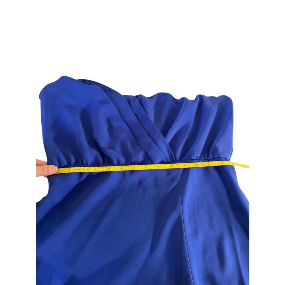 Amanda Uprichard Matthews Midi Dress Admiral Blue SZ L Wedding Guest - Picture 8 of 12